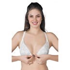 Ekru Mı Emay 187 C Önden Açılır Balenli Sporcu Sütyen