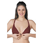 Bordo Mı Emay 187 B Önden Açılır Balenli Sporcu Sütyen