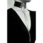 MARSİLYAN- Deri Zincirli Şık Choker - APFT428