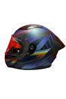 RAPID 2 RACE OPTIK MAT MAVİ-MOR KASK++SPOİLER