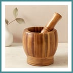 Trendexa Ahşap Bambu Havan (Sarımsak Dövecek) 8 cm MAC