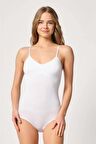 Kadın Beyaz Seamless Pedli Ip Askılı Çıtçıtlı Bady Korse 1925