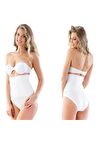 Kadın Beyaz Yüksek Bel Slip Korse