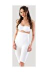 Selülit Önleyici Paçalı Boxer Korse Beyaz 2040