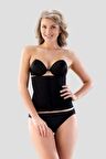 Kadın Siyah Seamless Agraflı Bel Korsesi 2026