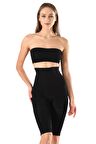 Kadın Siyah Çift Kat Uzun Paçalı Boxer Korse 2015