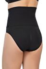 Siyah 2090 Önü Dantelli Yüksek Bel Slip Korse