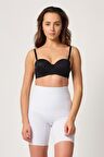 2816 Kadın İz Yapmaz Toparlayıcı Boxer Korse Beyaz