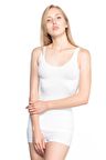 5010 Kalın Askılı Atlet Korse Beyaz