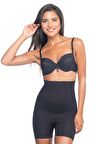 2075 Double Yüksek Bel Kısa Paçalı Korse Siyah