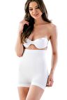 Yüksek Bel Kısa Paçalı Korse 2055 Beyaz