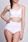 Yüksek Bel Seamless Pantolon Slip Korse 2200 Beyaz