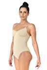 Seamless Dikişsiz Slip Çıtçıtlı Body Korse 2072 Ten
