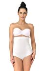 Seamless Yüksek Bel Slip Külot Korse 2008 Beyaz