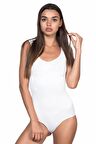 Beyaz Kalın Askılı Çıtçıtlı Body Korse 1924