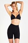 Kadın Siyah Uzun Paçalı Seamless Boxer Korse 3003