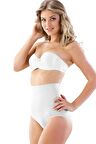 Kadın Beyaz Dikişsiz Masaj Özellikli Çift Kat Slip Korse