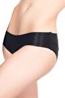 Siyah Lazer Kesim Slip Korse