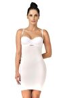 Kadın Beyaz Göğsü Açık Elbise Korse