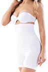 Kadın Beyaz Dikişsiz Boxer Korse 2007
