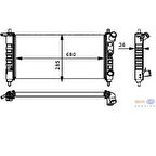 Mahle-Knecht-Behr CR313000P Radyatör Corsa B 1.0L 12V 1.2I 16V AC Mek 680X285X26 9180595