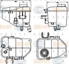 Mahle-Knecht-Behr CRT126000S Radyatör Yedek Su Deposu W203 00-07 Cl203 02-08 S203 02-07 C209 02-09 A209 02-9 2035000049