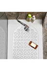 MAİN SHOP 1 ADET BEYAZ Duşa Kabin Banyo & Duş Kaydırmazı & Küvet Paspası Vantuzlu Yapışır Oval Masajlı 37x69CM