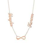 İki İsim Sonsuzluk Kişiye Özel Gümüş Kolye