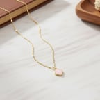 Pembe Yonca Model Kolye | Çelik Takı