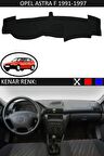 OPEL ASTRA F 1991-1997 MODEL İÇİN TORPİDO KORUMA HALISI SİYAH RENK SİYAH KENAR