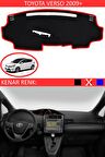 TOYOTA VERSO 2009 MODEL ve ÜSTÜ İÇİN TORPİDO KORUMA HALISI SİYAH RENK KIRMIZI KENAR