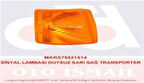 Mars 521514 Sinyal Lambası Sağ Transporter T4 Sarı 91-04 Duysuz 34521544002