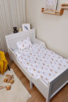 Organik Park Yatak Nevresim Takımı (80x120) - Neşeli Tavşan Notaları