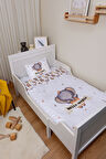 Organik Park Yatak Nevresim Takımı (80x120) - Sevimli Orman Arkadaşım Fil