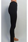 Kadın Siyah Dikişsiz Yüksek Bel Kışlık Içi Yünlü Şardonlu Termal Tayt