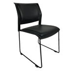 GOLDSİT MARS SANDALYE 62 B (Siyah Deri) - 5 'Lİ SET