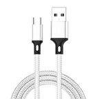 Native Audio 2 Metre iPhone Lightning 2.4A Naylon Örgü Beyaz Renkli Hızlı Şarj ve Data Kablosu