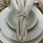 6 ADET İNCİ SUNUM PEÇETE YÜZÜĞÜ