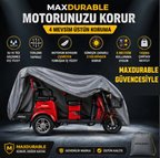 VOLTA VM6 4 TEKERLEKLİ 1 KİŞİLİK Motosiklet Brandası Su Geçirmez 4 Mevsim Boya Dostu Motor Brandası + TAŞIMA ÇANTALI  3K
