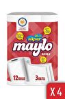 Maylo 3 Katlı Kağıt Havlu 12'li 4'lü Paket