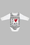 Modam Bebek I LOVE DAD Baskılı Uzun Kol Body