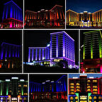 70 Cm Wallwasher Led Bina Dış Duvar Aydınlatma Mavi Işık