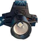 Powerdex Profesyonel Şarj Edilebilir Pilli Kamp Kafa Feneri Lambası Siyah