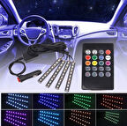 Araç İçi Rgb Renkli Ayak Altı Sese Duyarlı Kumandalı Led