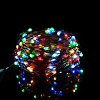 Pilli Renkli Peri Led Işık Dekoratif Aydınlatma 5 Metre RGB Led