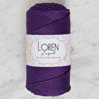 Loren Polyester Soft Macrame Koyu Mor El Örgü İpi - LM037 - 34442