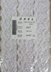 Dantel Polyester Sanal Tül Bant Beyaz 14,50 Metre En 6 cm ON-1517-B