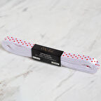 Loren Crafts 1cm 10 mt Beyaz Saten Puantiyeli Kurd