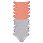 10 adet Süper Eko Set Likralı Kadın Slip Külot Pudra Gri