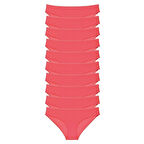 10 adet Süper Eko Set Likralı Kadın Slip Külot Fuşya